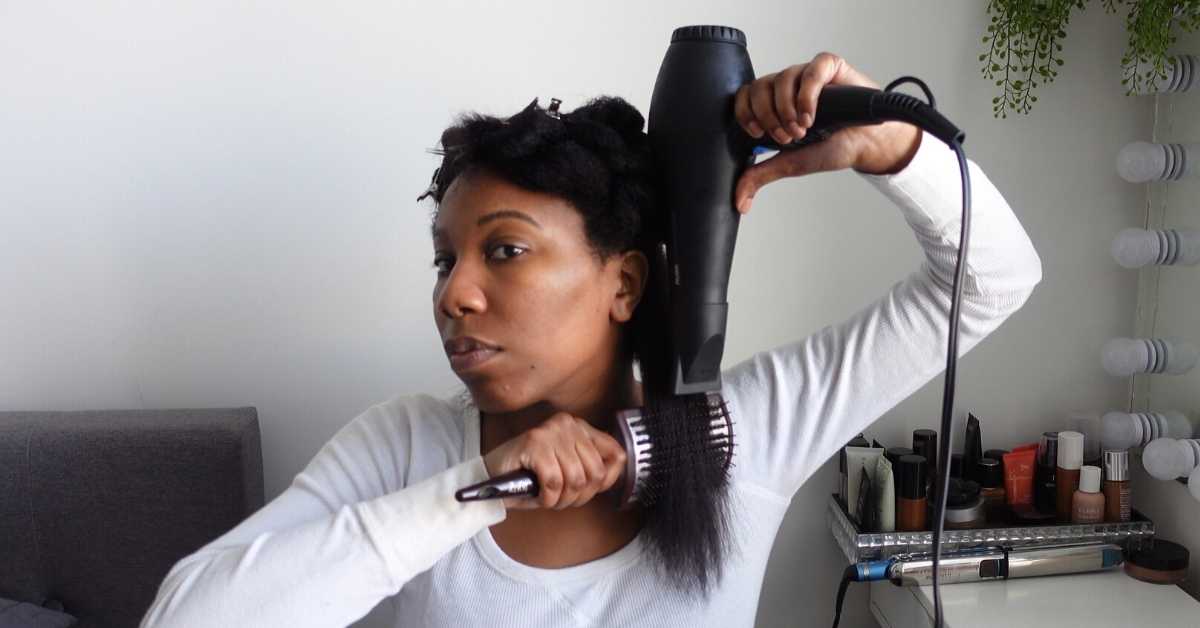 natural hair blowout